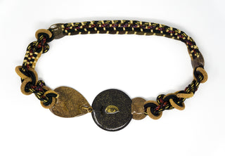 Rare Alex&Lee belt - agate, brass and copper fittings, circa 1984 – 1989. Available at Fonfrege.com